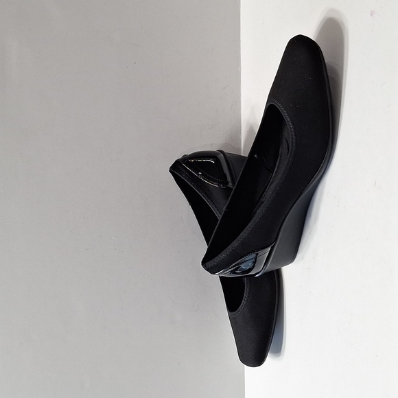 Anne Klein NEW iFlex Black Classic Preppy Capsule Wedge Heel Shoes Size 9 - Picture 11 of 13